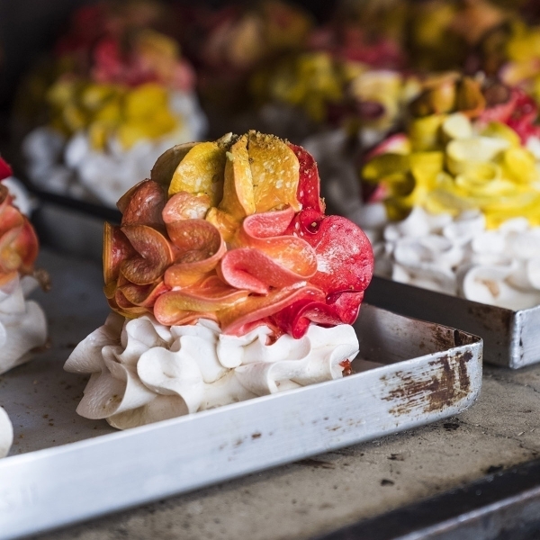Rosewater & Pistachio Meringues